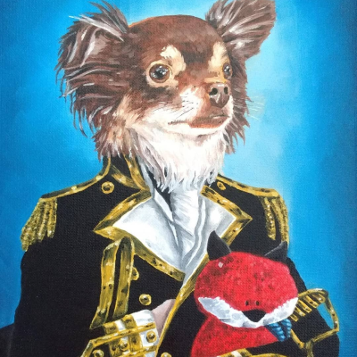 Dog's portrait personalized